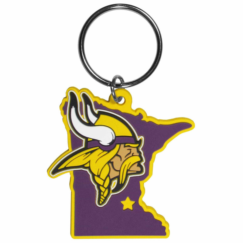 NFL - Minnesota Vikings Home State Flexi Key Chain-Key Chains,NFL Key Chains,NFL Home State Flexi Key Chains-JadeMoghul Inc.