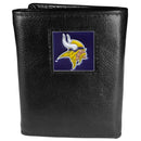 NFL - Minnesota Vikings Leather Tri-fold Wallet-Wallets & Checkbook Covers,Tri-fold Wallets,Tri-fold Wallets,NFL Tri-fold Wallets-JadeMoghul Inc.