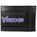NFL - Minnesota Vikings Logo Leather Cash and Cardholder-Wallets & Checkbook Covers,NFL Wallets,Minnesota Vikings Wallets-JadeMoghul Inc.