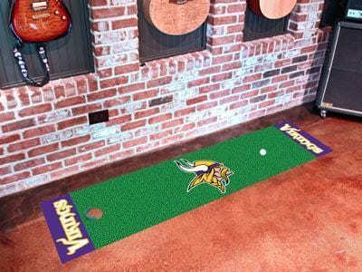 Hallway Runner Rug NFL Minnesota Vikings Putting Green Runner 18"x72" Golf Accessories