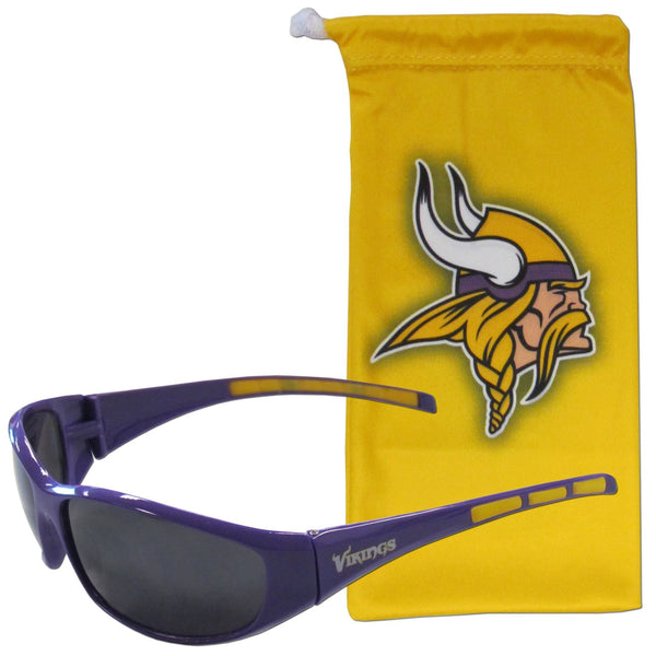 NFL - Minnesota Vikings Sunglass and Bag Set-Sunglasses, Eyewear & Accessories,Sunglass and Accessory Sets,Sunglass and Bag Sets,NFL Sunglass and Bag Sets-JadeMoghul Inc.