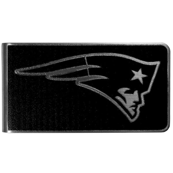 NFL - New England Patriots Black and Steel Money Clip-Wallets & Checkbook Covers,NFL Wallets,New England Patriots Wallets-JadeMoghul Inc.