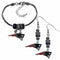 NFL - New England Patriots Euro Bead Earrings and Bracelet Set-Jewelry & Accessories,NFL Jewelry,New England Patriots Jewelry-JadeMoghul Inc.