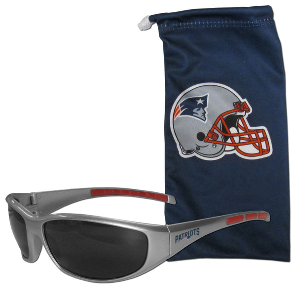 NFL - New England Patriots Sunglass and Bag Set-Sunglasses, Eyewear & Accessories,Sunglass and Accessory Sets,Sunglass and Bag Sets,NFL Sunglass and Bag Sets-JadeMoghul Inc.