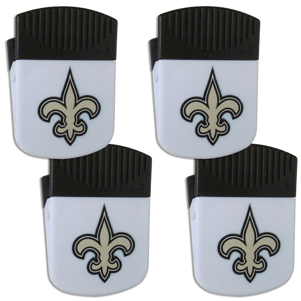NFL - New Orleans Saints Chip Clip Magnet with Bottle Opener, 4 pack-Other Cool Stuff,NFL Other Cool Stuff,New Orleans Saints Other Cool Stuff-JadeMoghul Inc.