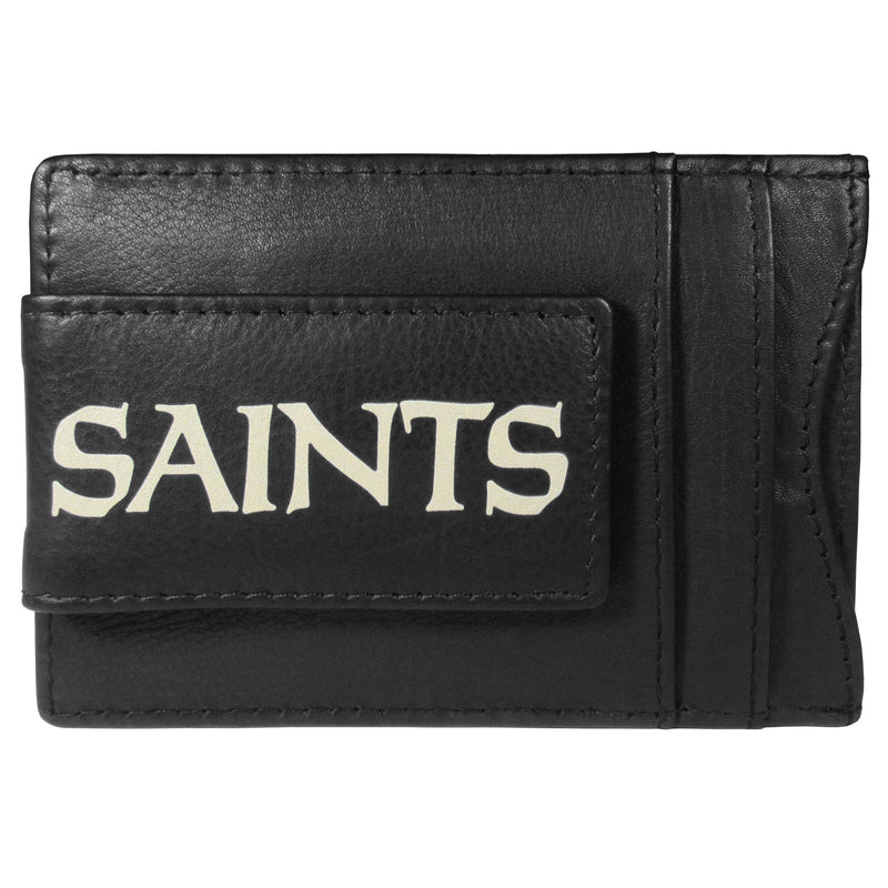 NFL - New Orleans Saints Logo Leather Cash and Cardholder-Wallets & Checkbook Covers,NFL Wallets,New Orleans Saints Wallets-JadeMoghul Inc.