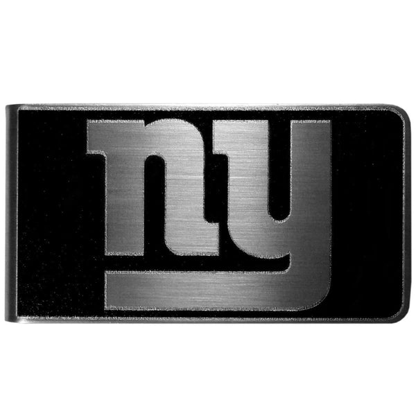NFL - New York Giants Black and Steel Money Clip-Wallets & Checkbook Covers,NFL Wallets,New York Giants Wallets-JadeMoghul Inc.