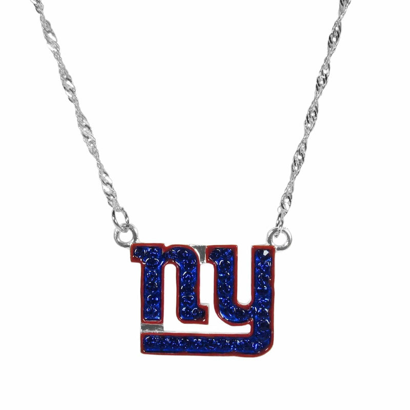 NFL - New York Giants Crystal Logo Necklace-Jewelry & Accessories,NFL Jewelry,NFL Necklaces,Crystal Logo Necklaces-JadeMoghul Inc.