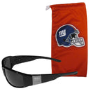 NFL - New York Giants Etched Chrome Wrap Sunglasses and Bag-Sunglasses, Eyewear & Accessories,NFL Eyewear,New York Giants Eyewear-JadeMoghul Inc.