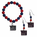 NFL - New York Giants Fan Bead Earrings and Bracelet Set-Jewelry & Accessories,Jewelry Sets,Fan Bead Earrings and Bracelet-JadeMoghul Inc.