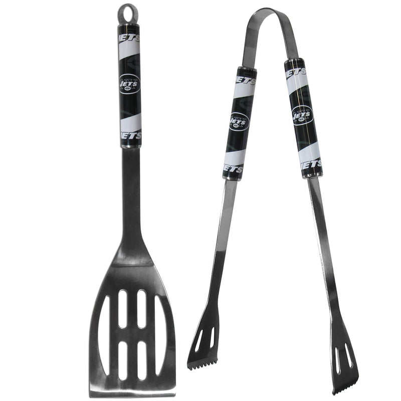 NFL - New York Jets 2 pc Steel BBQ Tool Set-Tailgating & BBQ Accessories,BBQ Tools,2 pc Steel Tool Set,NFL 2 pc Steel Tool Set-JadeMoghul Inc.