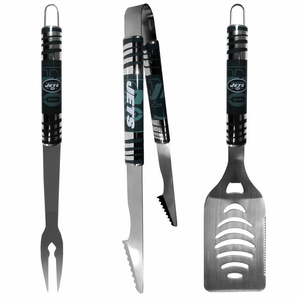 NFL - New York Jets 3 pc Tailgater BBQ Set-Tailgating & BBQ Accessories,BBQ Tools,3 pc Tailgater Tool Set,NFL 3 pc Tailgater Tool Set-JadeMoghul Inc.