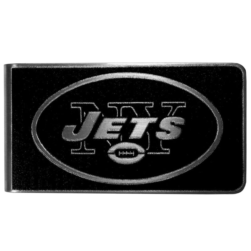 NFL - New York Jets Black and Steel Money Clip-Wallets & Checkbook Covers,NFL Wallets,New York Jets Wallets-JadeMoghul Inc.