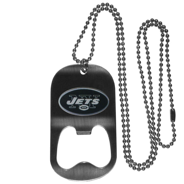 NFL - New York Jets Bottle Opener Tag Necklace-Jewelry & Accessories,Necklaces,Bottle Opener Tag Necklaces,NFL Bottle Opener Tag Necklaces-JadeMoghul Inc.