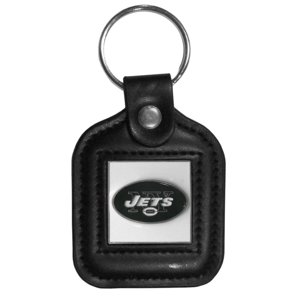 NFL - New York Jets Square Leatherette Key Chain-Key Chains,Leatherette Key Chains,NFL Leatherette Key Chains-JadeMoghul Inc.