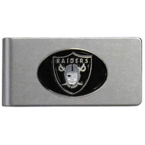 NFL - Oakland Raiders Brushed Metal Money Clip-Wallets & Checkbook Covers,Money Clips,Brushed Money Clips,NFL Brushed Money Clips-JadeMoghul Inc.