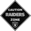 NFL - Oakland Raiders Caution Wall Sign Plaque-Tailgating & BBQ Accessories,NFL Tailgating Accessories,NFL Wall Plaques, Caution Sign Wall Plaque-JadeMoghul Inc.