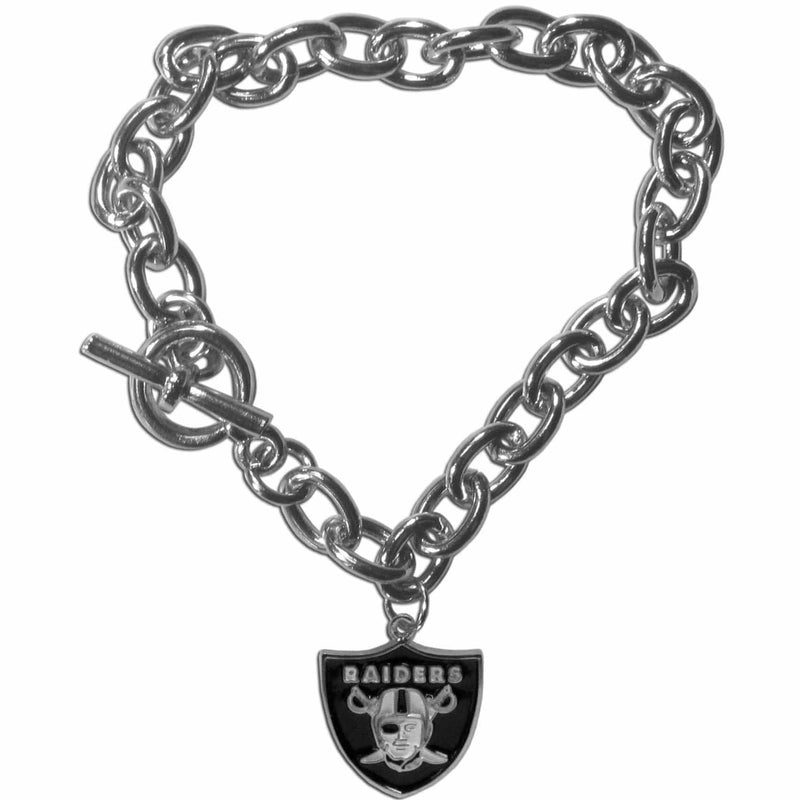 NFL - Oakland Raiders Charm Chain Bracelet-Jewelry & Accessories,Bracelets,Charm Chain Bracelets,NFL Charm Chain Bracelets-JadeMoghul Inc.