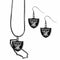 NFL - Oakland Raiders Dangle Earrings and State Necklace Set-Jewelry & Accessories,NFL Jewelry,Oakland Raiders Jewelry-JadeMoghul Inc.