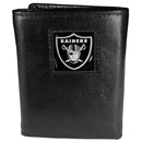 NFL - Oakland Raiders Deluxe Leather Tri-fold Wallet-Wallets & Checkbook Covers,Tri-fold Wallets,Deluxe Tri-fold Wallets,Window Box Packaging,NFL Tri-fold Wallets-JadeMoghul Inc.