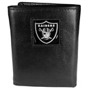 NFL - Oakland Raiders Leather Tri-fold Wallet-Wallets & Checkbook Covers,Tri-fold Wallets,Tri-fold Wallets,NFL Tri-fold Wallets-JadeMoghul Inc.