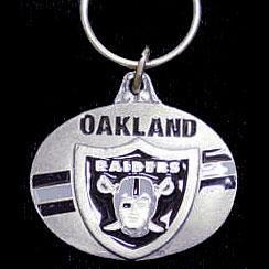NFL - Oakland Raiders Oval Carved Metal Key Chain-Key Chains,Scultped Metal Key Chains,NFL Scultped Metal Key Chains-JadeMoghul Inc.