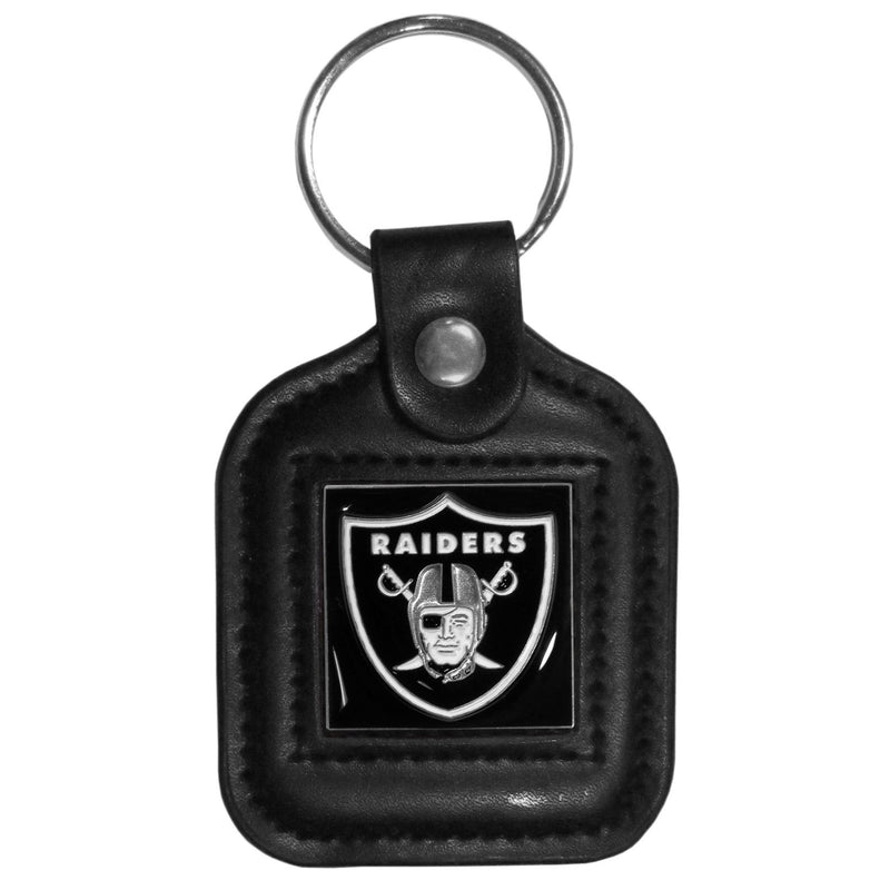 NFL - Oakland Raiders Square Leatherette Key Chain-Key Chains,Leatherette Key Chains,NFL Leatherette Key Chains-JadeMoghul Inc.