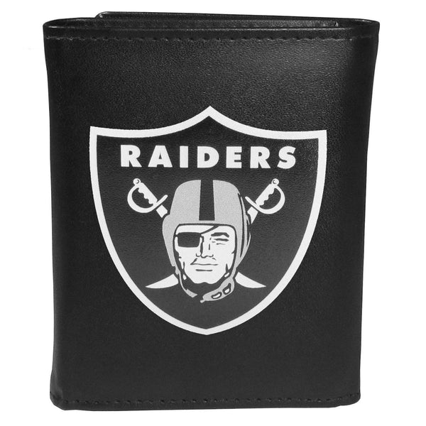 NFL - Oakland Raiders Tri-fold Wallet Large Logo-Wallets & Checkbook Covers,NFL Wallets,Oakland Raiders Wallets-JadeMoghul Inc.