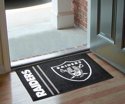 Indoor Outdoor Rugs NFL Oakland Raiders Uniform Starter Rug 19"x30"