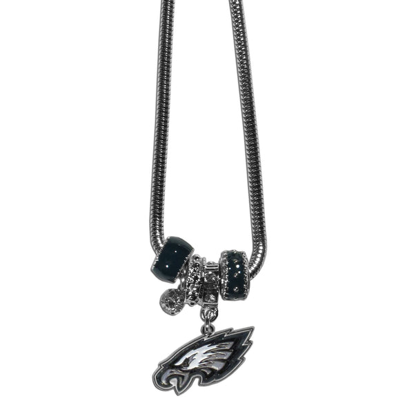 NFL - Philadelphia Eagles Euro Bead Necklace-Jewelry & Accessories,Necklaces,Euro Bead Necklaces,NFL Euro Bead Necklaces-JadeMoghul Inc.