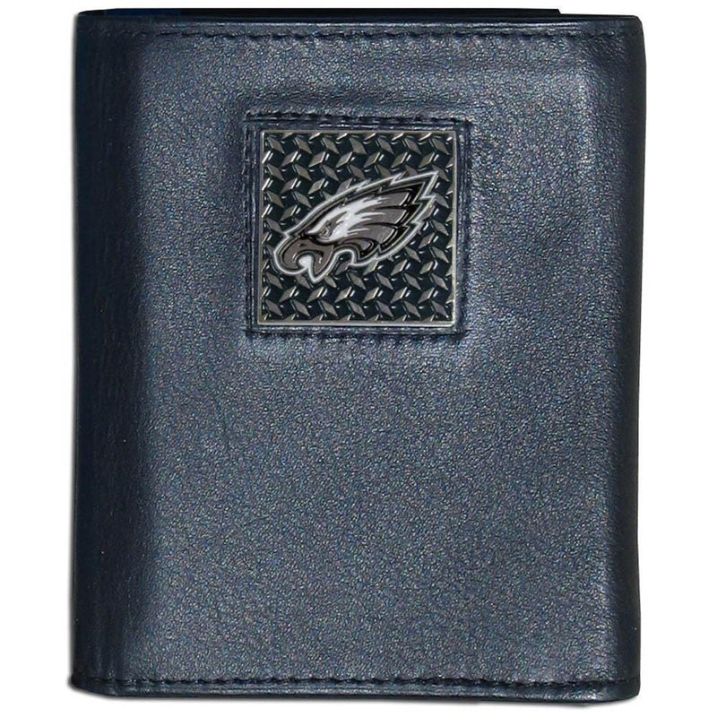 NFL - Philadelphia Eagles Gridiron Leather Tri-fold Wallet Packaged in Gift Box-Wallets & Checkbook Covers,Tri-fold Wallets,Deluxe Tri-fold Wallets,Gift Box Packaging,NFL Tri-fold Wallets-JadeMoghul Inc.