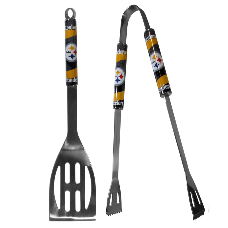 NFL - Pittsburgh Steelers 2 pc Steel BBQ Tool Set-Tailgating & BBQ Accessories,BBQ Tools,2 pc Steel Tool Set,NFL 2 pc Steel Tool Set-JadeMoghul Inc.