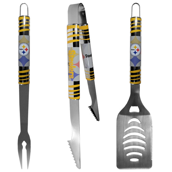 NFL - Pittsburgh Steelers 3 pc Tailgater BBQ Set-Tailgating & BBQ Accessories,BBQ Tools,3 pc Tailgater Tool Set,NFL 3 pc Tailgater Tool Set-JadeMoghul Inc.