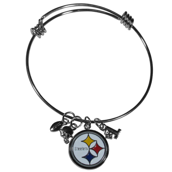 NFL - Pittsburgh Steelers Charm Bangle Bracelet-Jewelry & Accessories,Bracelets,Charm Bangle Bracelets,NFL Charm Bangle Bracelets-JadeMoghul Inc.