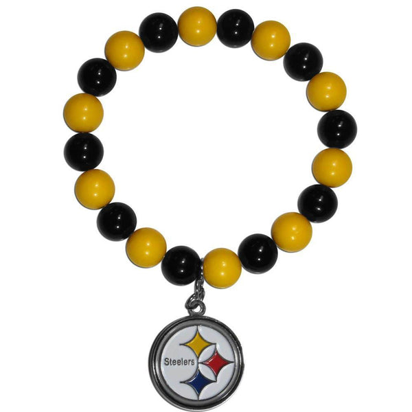 NFL - Pittsburgh Steelers Fan Bead Bracelet-Jewelry & Accessories,Bracelets,Fan Bead Bracelets,NFL Fan Bead Bracelets-JadeMoghul Inc.