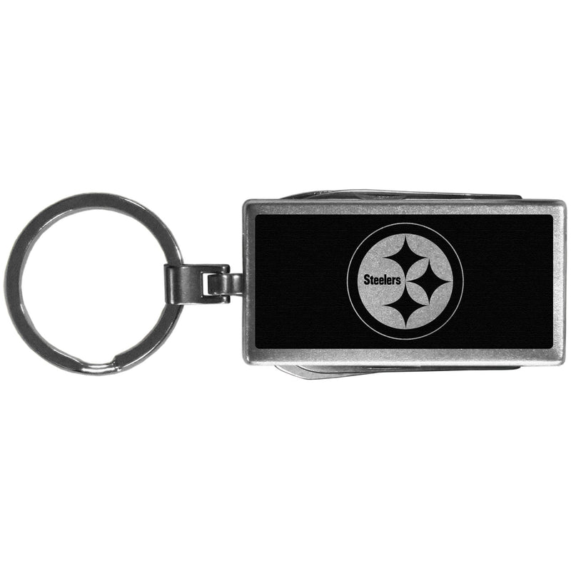 NFL - Pittsburgh Steelers Multi-tool Key Chain, Black-Key Chains,NFL Key Chains,Pittsburgh Steelers Key Chains-JadeMoghul Inc.