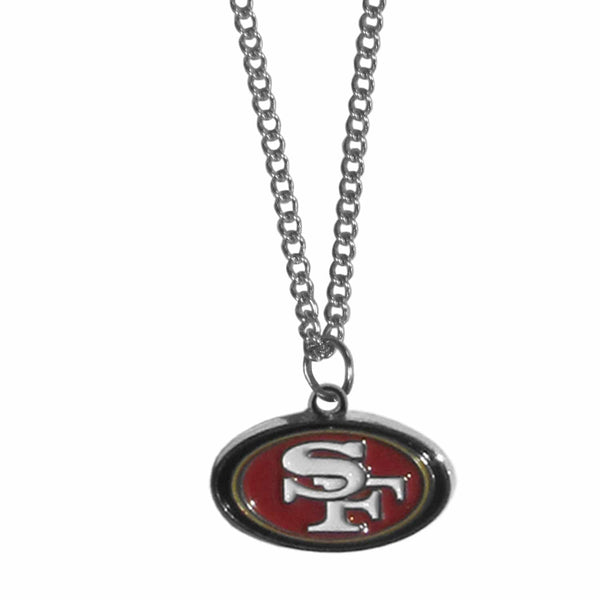 NFL - San Francisco 49ers Chain Necklace with Small Charm-Jewelry & Accessories,Necklaces,Chain Necklaces,NFL Chain Necklaces-JadeMoghul Inc.