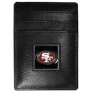 NFL - San Francisco 49ers Leather Money Clip/Cardholder-Wallets & Checkbook Covers,Money Clip/Cardholders,Window Box Packaging,NFL Money Clip/Cardholders-JadeMoghul Inc.