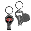 NFL - San Francisco 49ers Nail Care/Bottle Opener Key Chain-Key Chains,3 in 1 Key Chains,NFL 3 in 1 Key Chains-JadeMoghul Inc.
