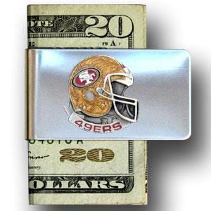 NFL - San Francisco 49ers Steel Money Clip-Wallets & Checkbook Covers,Money Clips,Small Money Clips,NFL Small Money Clips-JadeMoghul Inc.