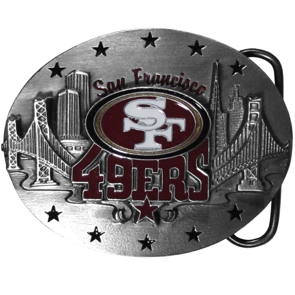 NFL - San Francisco 49ers Team Belt Buckle-Jewelry & Accessories,Belt Buckles,Team Belt Buckles,NFL Team Belt Buckles-JadeMoghul Inc.