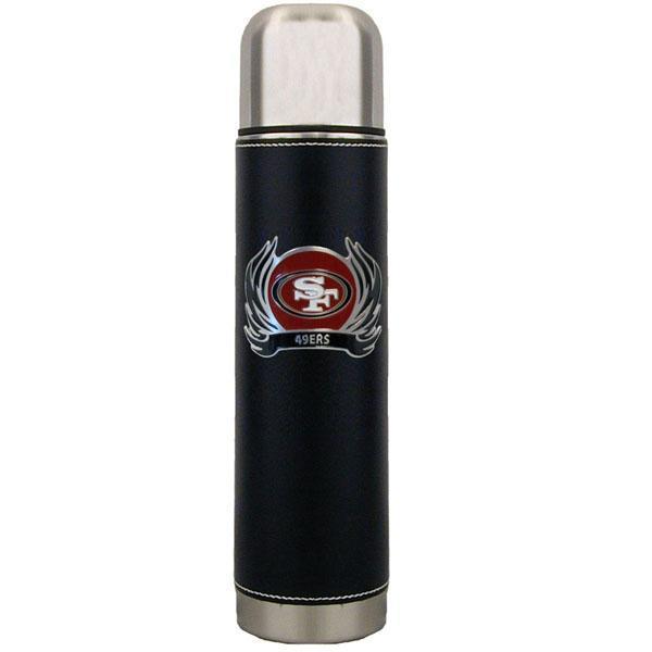 NFL - San Francisco 49ers Thermos with Flame Emblem-Beverage Ware,Thermos,NFL Thermos-JadeMoghul Inc.