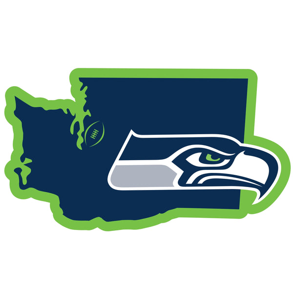 NFL - Seattle Seahawks Home State 11 Inch Magnet-Automotive Accessories,Magnets,Home State Magnets,NFL Home State Magnets-JadeMoghul Inc.