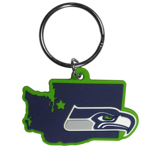 NFL - Seattle Seahawks Home State Flexi Key Chain-Key Chains,NFL Key Chains,NFL Home State Flexi Key Chains-JadeMoghul Inc.