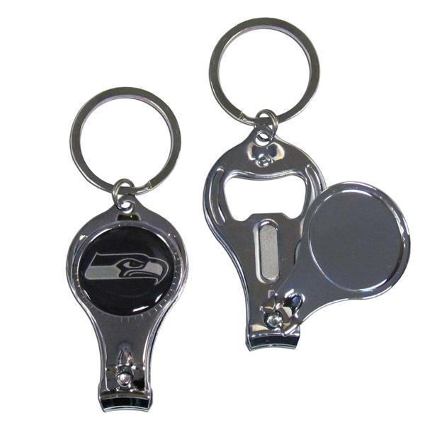 NFL - Seattle Seahawks Nail Care/Bottle Opener Key Chain-Key Chains,3 in 1 Key Chains,NFL 3 in 1 Key Chains-JadeMoghul Inc.