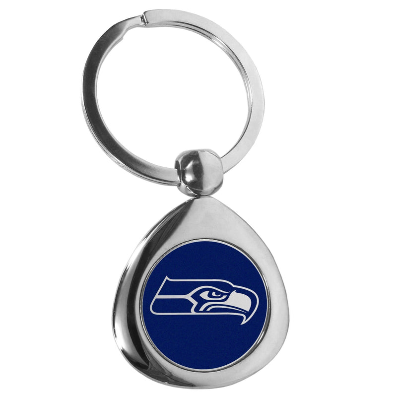 NFL - Seattle Seahawks Round Teardrop Key Chain-Key Chains,NFL Key Chains,Seattle Seahawks Key Chains-JadeMoghul Inc.