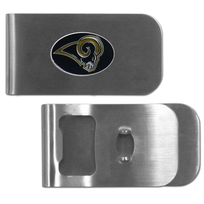 NFL - St. Louis Rams Bottle Opener Money Clip-Wallets & Checkbook Covers,Money Clips,Bottle Opener Money Clips,NFL Bottle Opener Money Clips-JadeMoghul Inc.