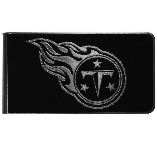 NFL - Tennessee Titans Black and Steel Money Clip-Wallets & Checkbook Covers,NFL Wallets,Tennessee Titans Wallets-JadeMoghul Inc.