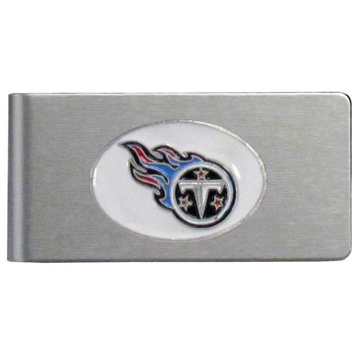 NFL - Tennessee Titans Brushed Metal Money Clip-Wallets & Checkbook Covers,Money Clips,Brushed Money Clips,NFL Brushed Money Clips-JadeMoghul Inc.