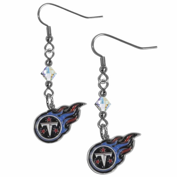 NFL - Tennessee Titans Crystal Dangle Earrings-Jewelry & Accessories,Earrings,Crystal Dangle Earrings,NFL Crystal Earrings-JadeMoghul Inc.